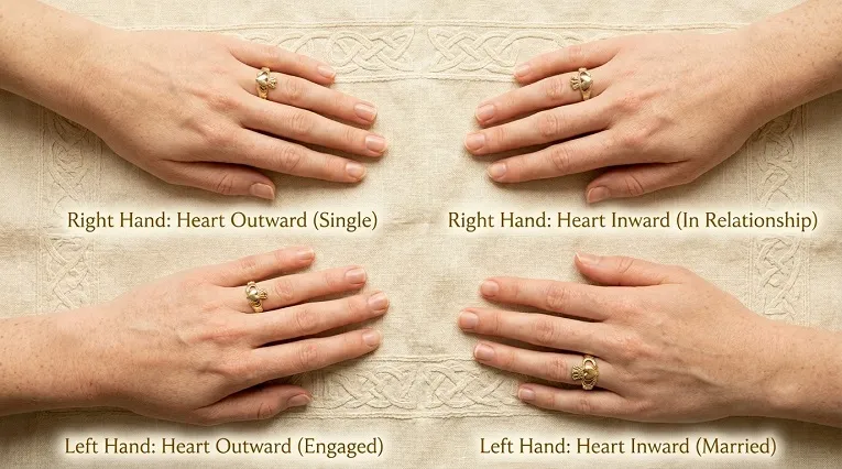 how to wear a Claddagh ring