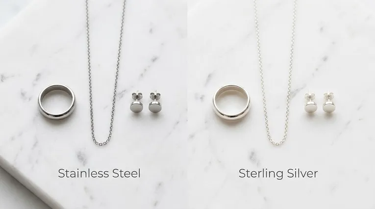 Stainless Steel vs Sterling Silver Jewellery