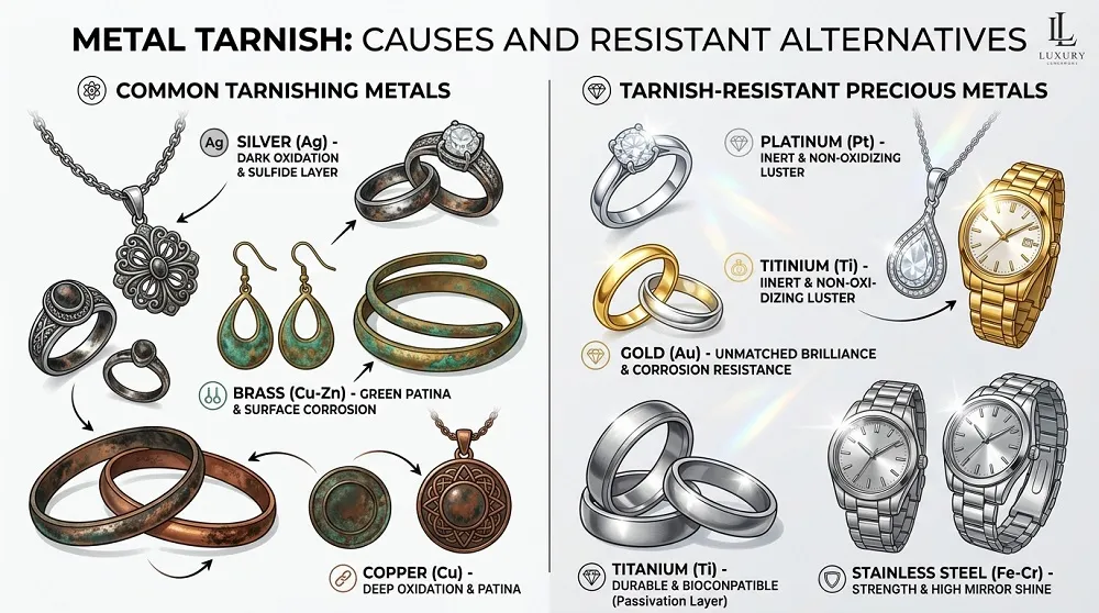 Why Jewellery Tarnishes vs Tarnish-Free Metals