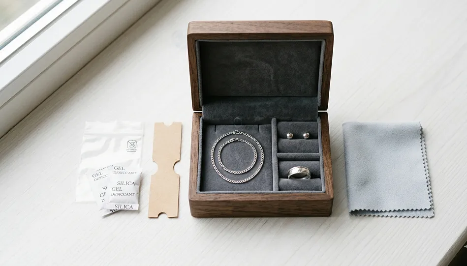 Sterling Silver Jewellery Storage Setup