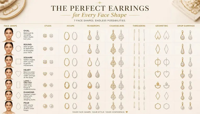Best Earrings for Every Face Shape