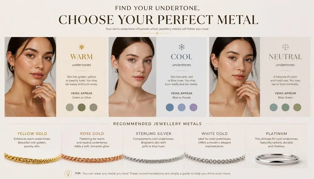 Best Jewellery Metals by Undertone