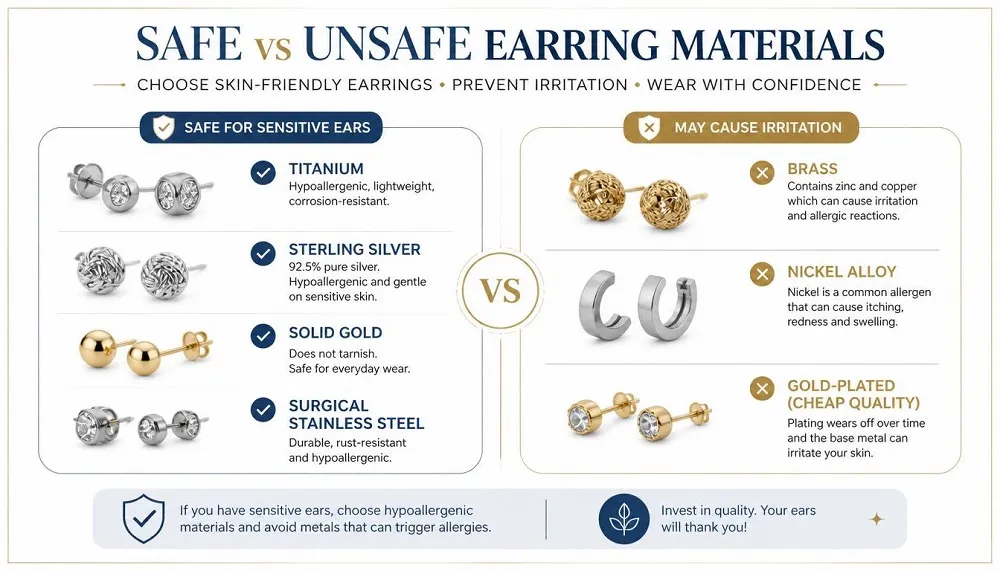 What Material Earrings Are Best for Sensitive Ears