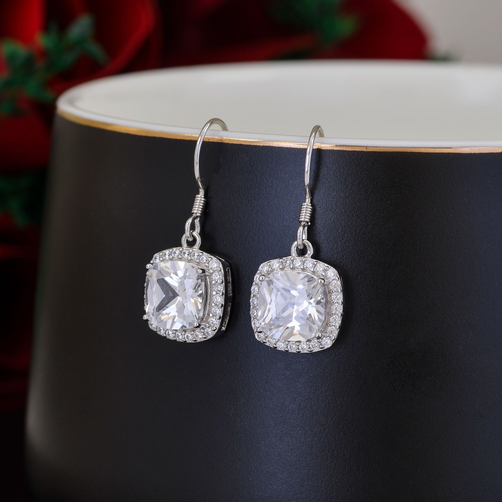 Trendy fashion earrings and jewellery on display